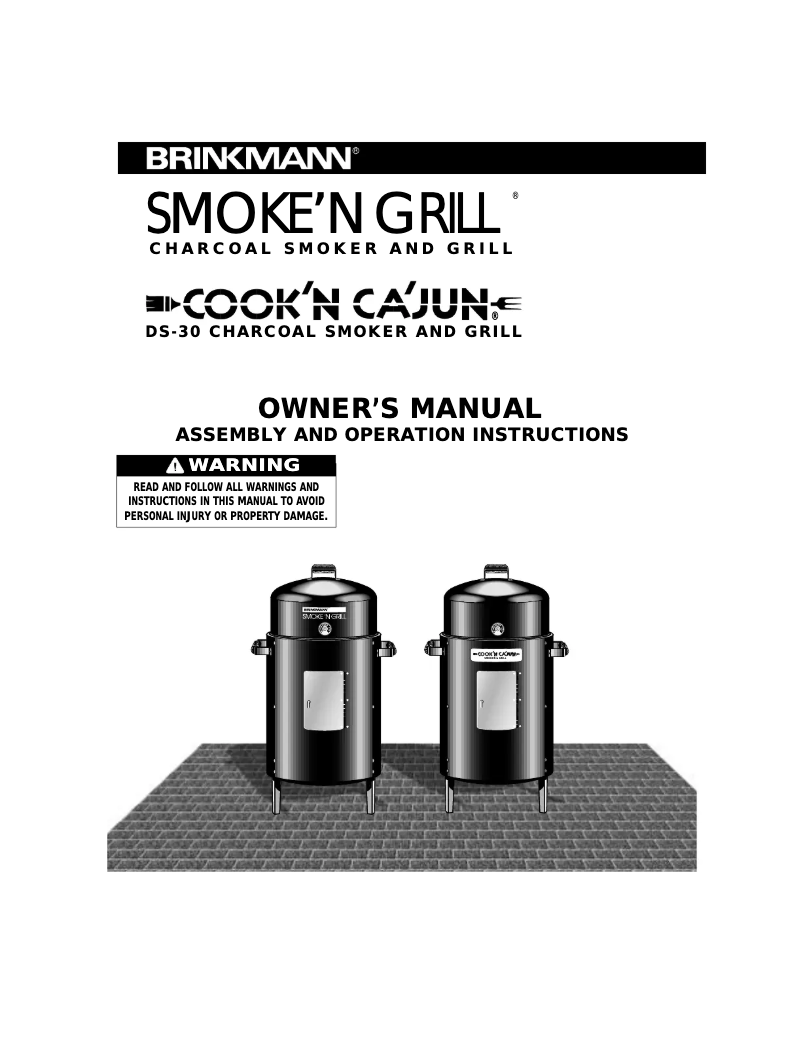 Page n°1 - Manuel utilisateur Brinkmann Charcoal Smoker