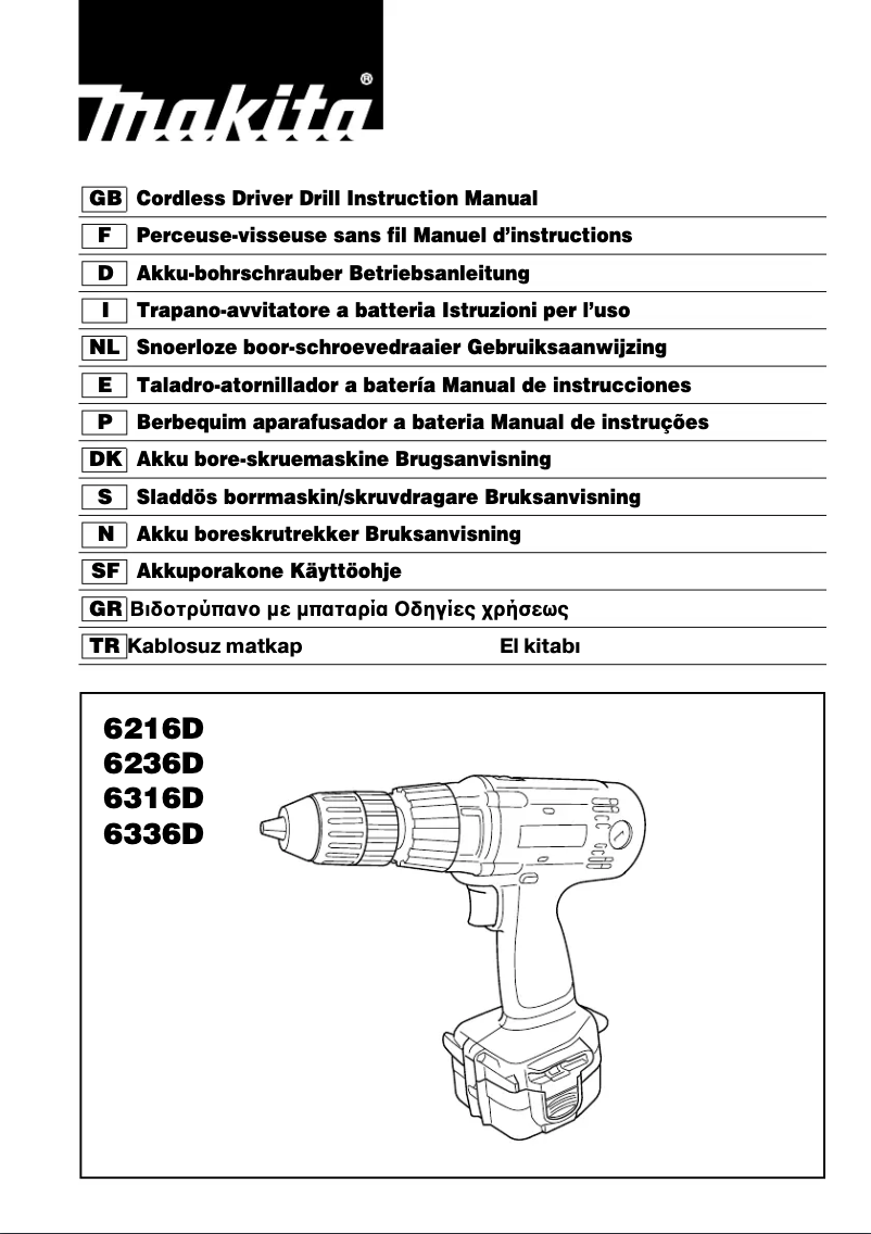 Página 1 del manual Manual de usuario Makita 6216D