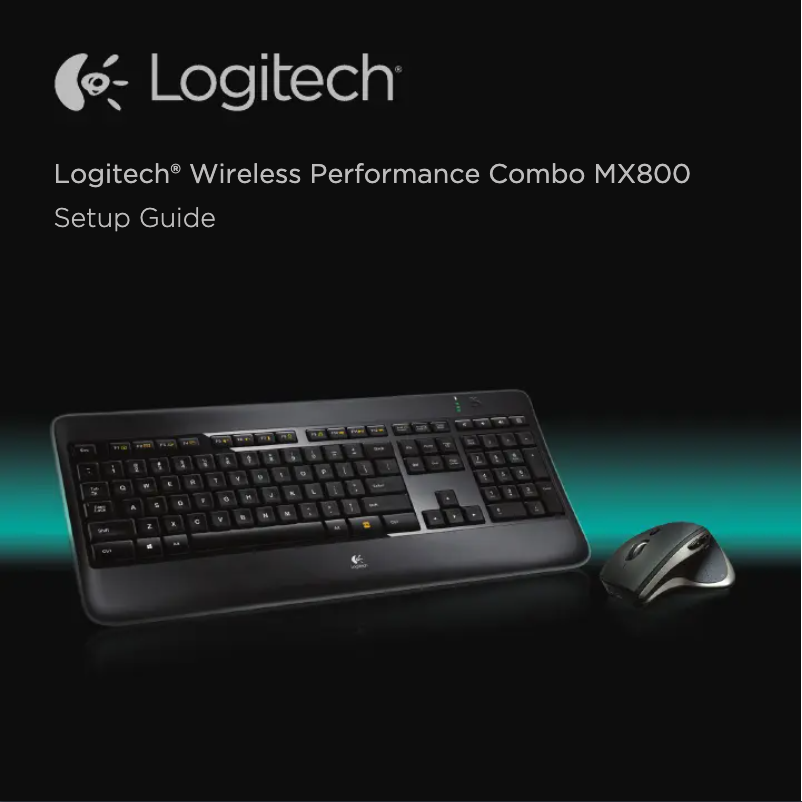 Page 1 de la notice Manuel utilisateur Logitech MX800