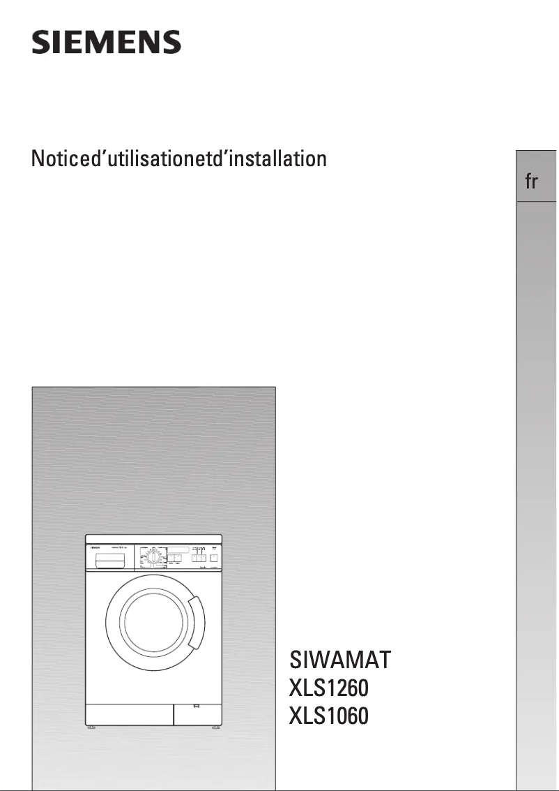 Page n°1 - Manuel utilisateur Siemens WXLS1060FF