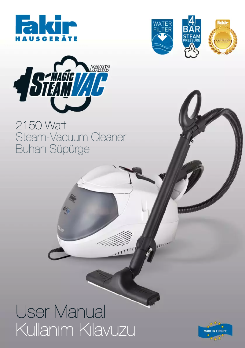 Image de la première page du manuel de l'appareil Magic Steam Vac Basic