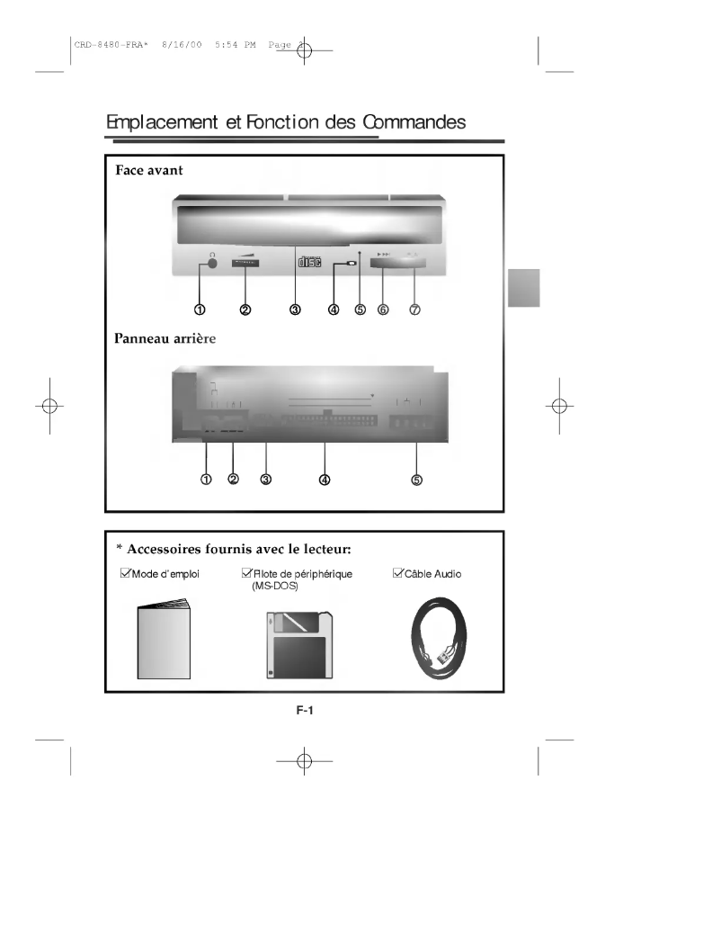 Image de la première page du manuel de l'appareil CRD-8482B