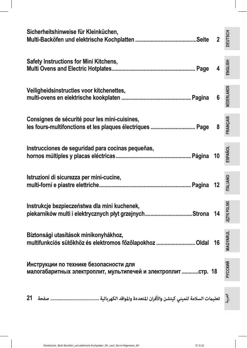 Page 1 de la notice Instructions / montage Clatronic EKP 3788 E