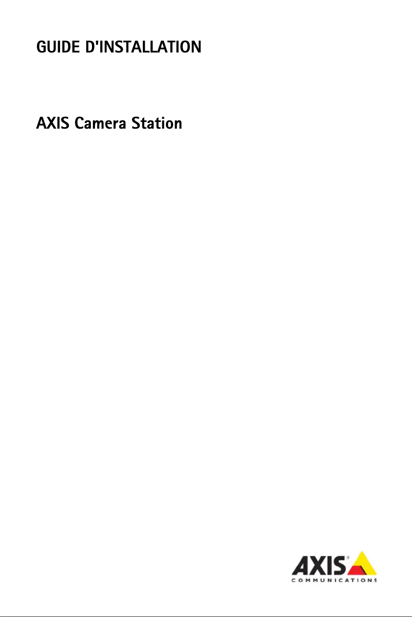 Page n°1 - Manuel utilisateur Axis Camera Station 4