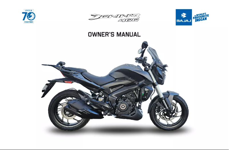 Page 1 de la notice Manuel utilisateur Bajaj Dominar 400