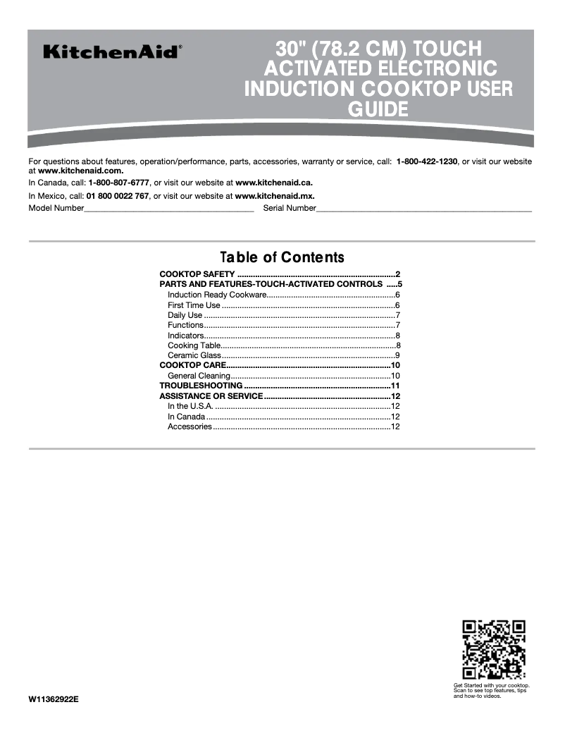 Image de la première page du manuel de l'appareil KCIG550JBL