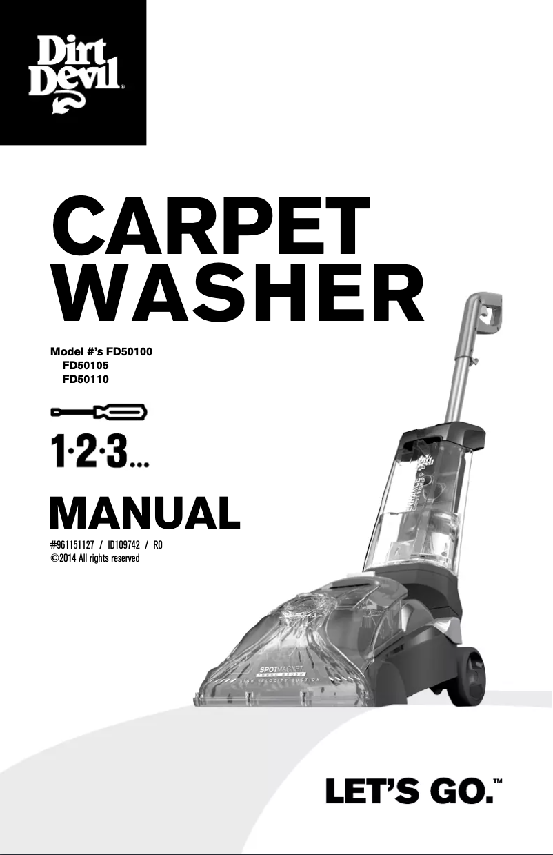 Page n°1 - Manuel utilisateur Dirt Devil FD50105