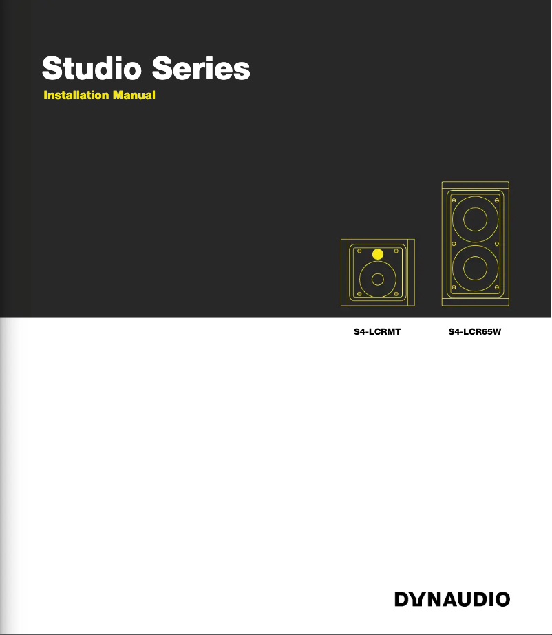 Page n°1 - Manuel utilisateur Dynaudio Studio S4-LCR65W