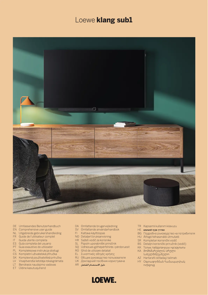 Page n°1 - Manuel utilisateur Loewe Klang sub1