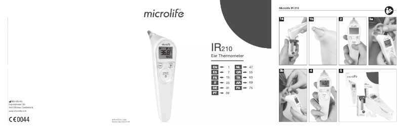 Image de la première page du manuel de l'appareil IR 210
