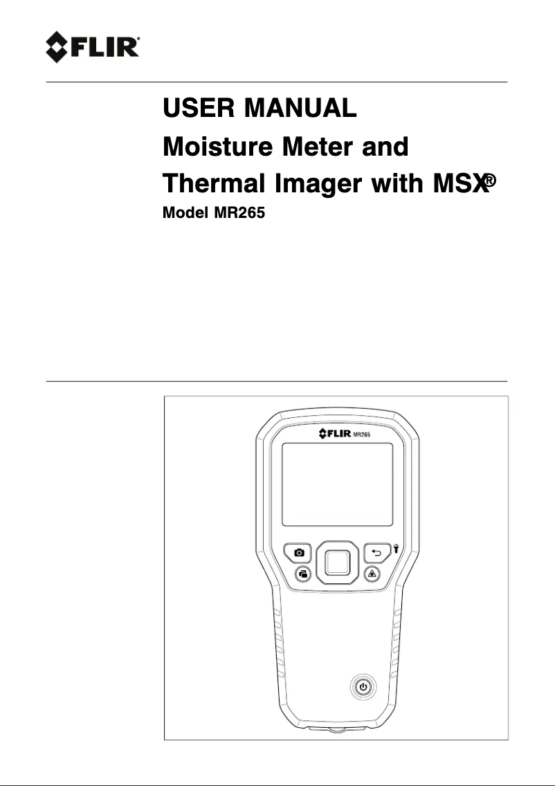 Page 1 de la notice Manuel utilisateur FLIR MR265