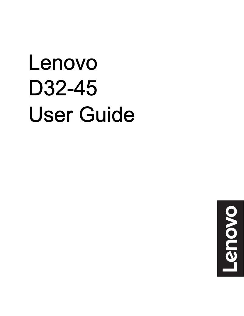 Page n°1 - Manuel utilisateur Lenovo D32-45
