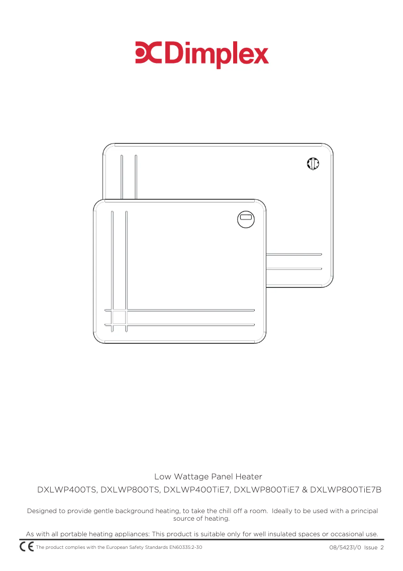 Page 1 de la notice Manuel utilisateur Dimplex DXLWP400Tie7