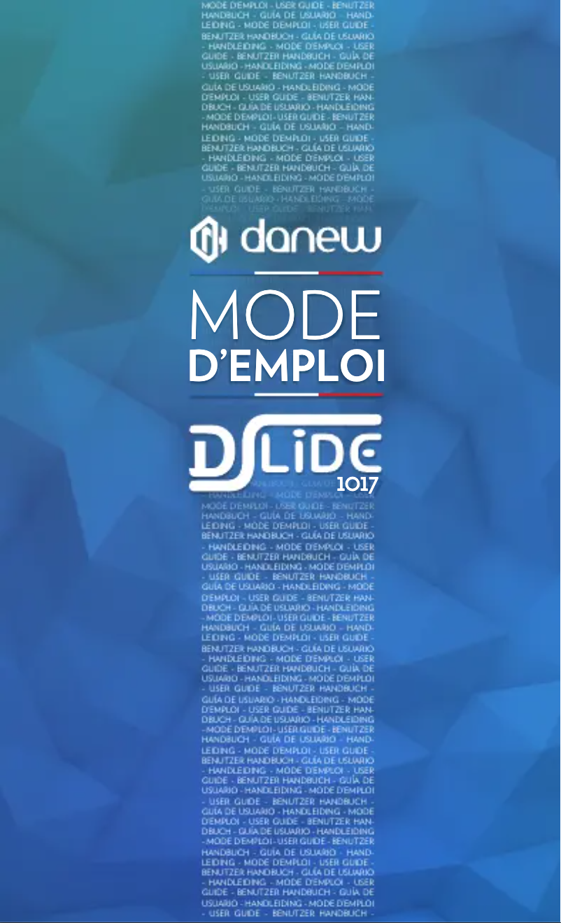 Page n°1 - Manuel utilisateur Danew Dslide 1017