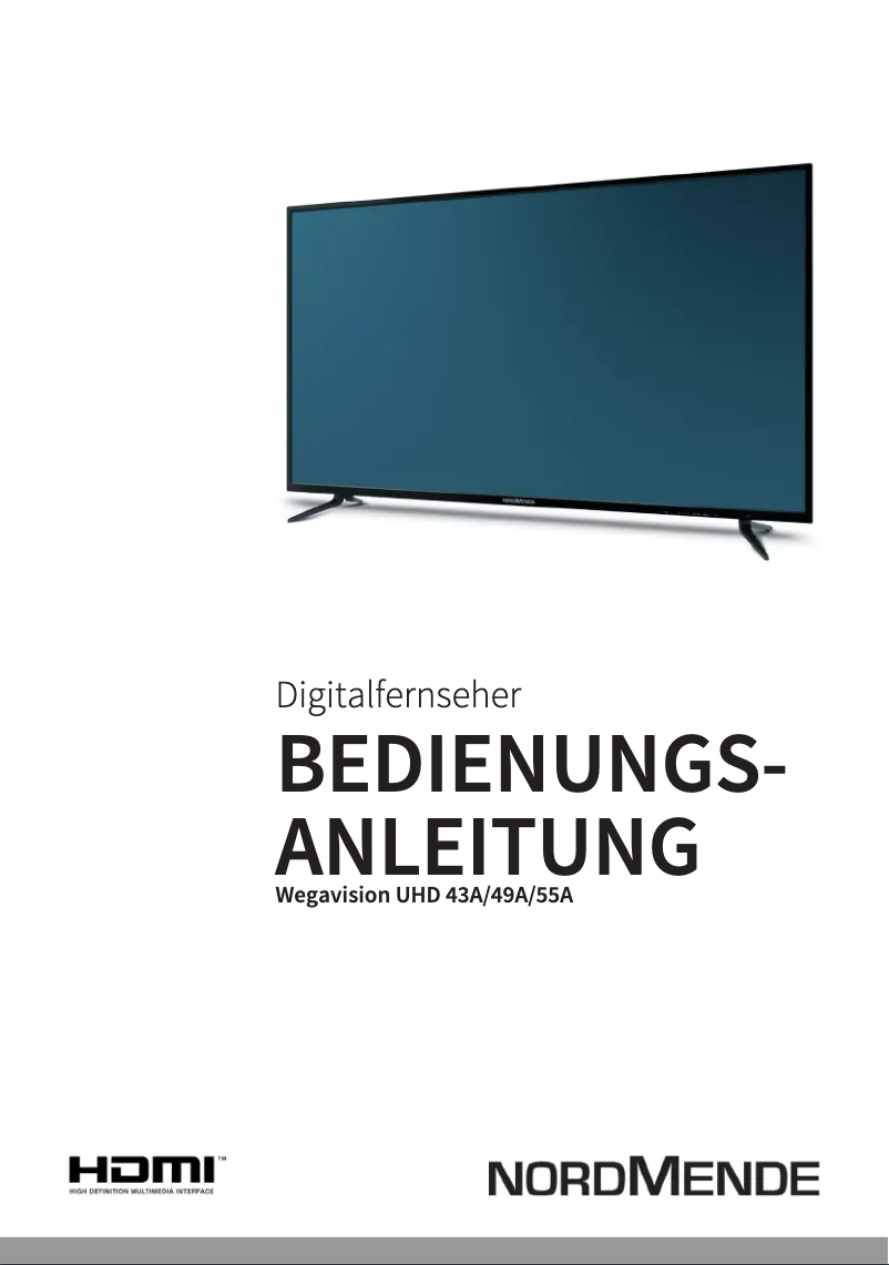 Page 1 de la notice Manuel utilisateur Nordmende Wegavision UHD55A