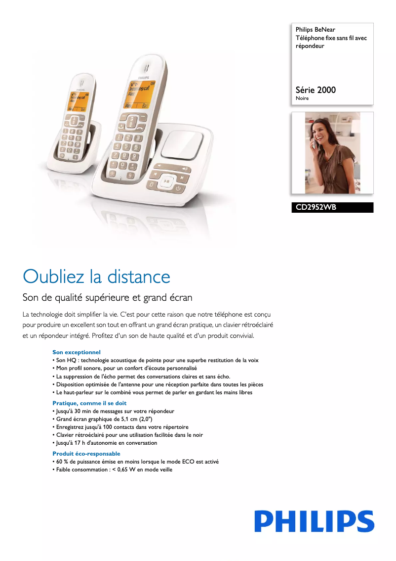 First page image of the manual for BeNear CD2952WB