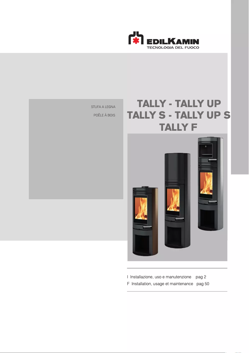 Page 1 de la notice Manuel utilisateur Edilkamin TALLY