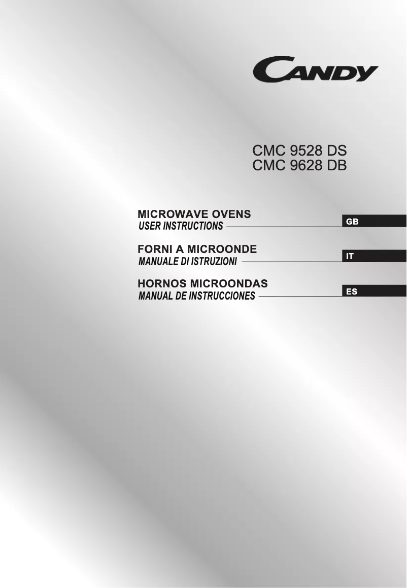 Page 1 de la notice Manuel utilisateur Candy CMC 9528 DS UK