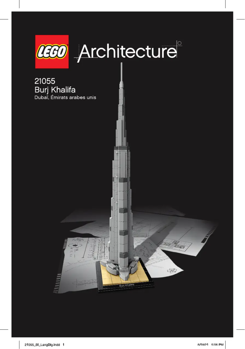 Page n°1 - Manuel utilisateur Lego Burj Khalifa 21055