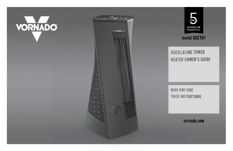 Page 1 de la notice Manuel utilisateur Vornado OSCTH1