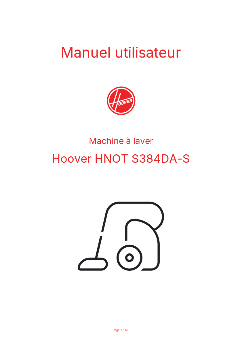 Image de la première page du manuel de l'appareil HNOT S384DA-S