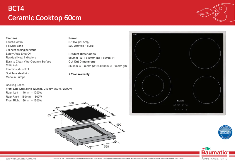 Image de la première page du manuel de l'appareil BCT4
