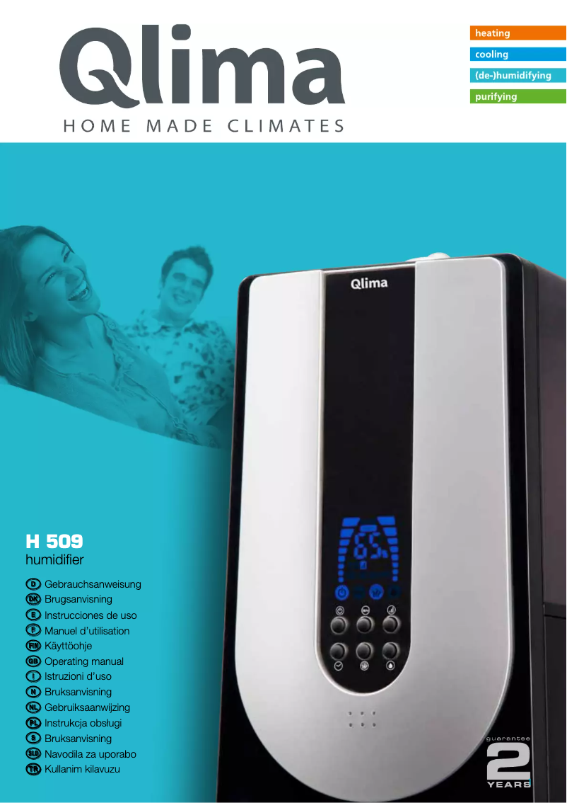 Page 1 de la notice Manuel utilisateur Qlima H509