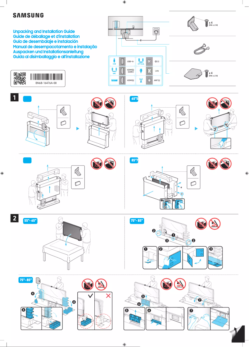 Page n°1 - Manuel utilisateur Samsung QA75QN85CAK