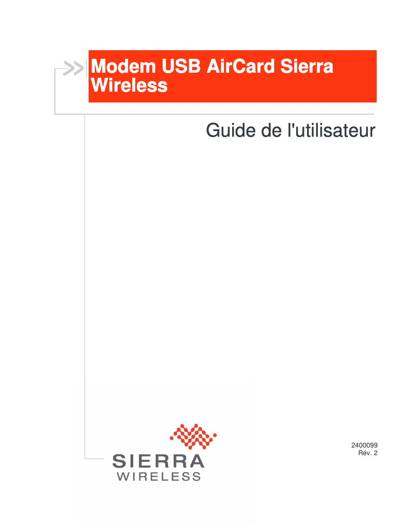 Page 1 de la notice Manuel utilisateur Netgear AirCard 330U