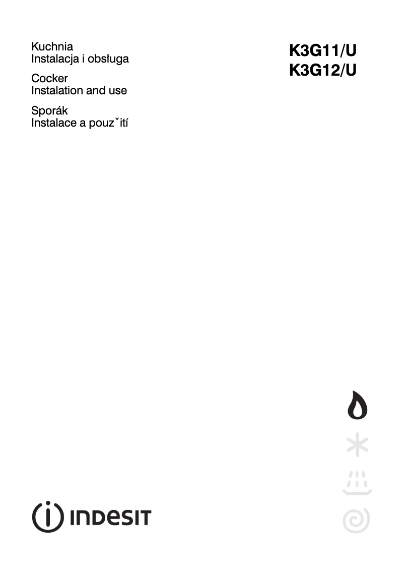 Page n°1 - Manuel utilisateur Indesit K3G11W U