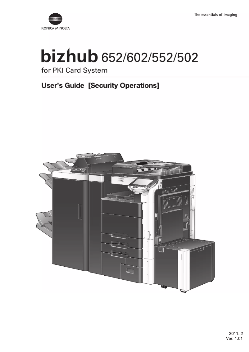 Image de la première page du manuel de l'appareil Bizhub 552