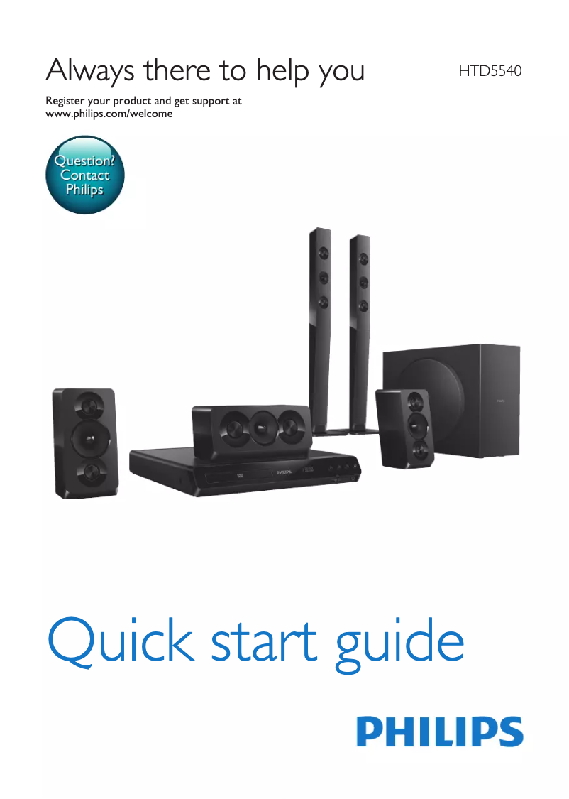 Imagen de la primera página del manual del dispositivo HTD5540