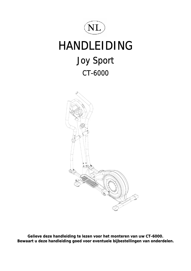 Page n°1 - Manuel utilisateur Joy Sport CT-6000
