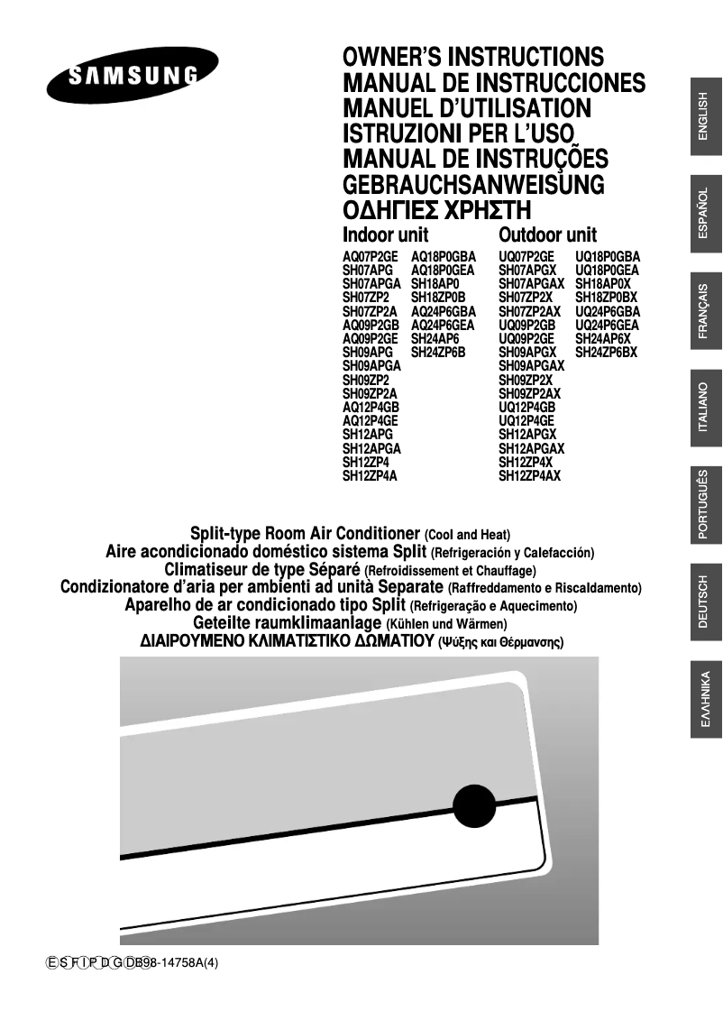 Page n°1 - Manuel utilisateur Samsung SH24AP6