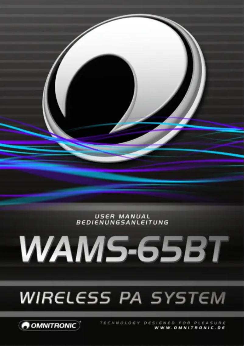 Page n°1 - Manuel utilisateur Omnitronic WAMS-65BT