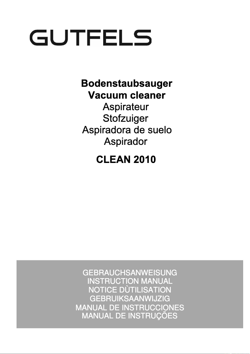 Image de la première page du manuel de l'appareil CLEAN 2010