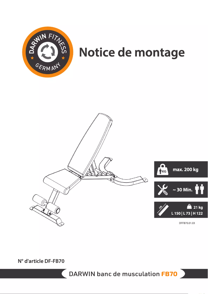 Image de la première page du manuel de l'appareil FB70