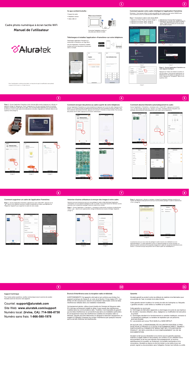 Page 1 de la notice Manuel utilisateur Aluratek AWS19F
