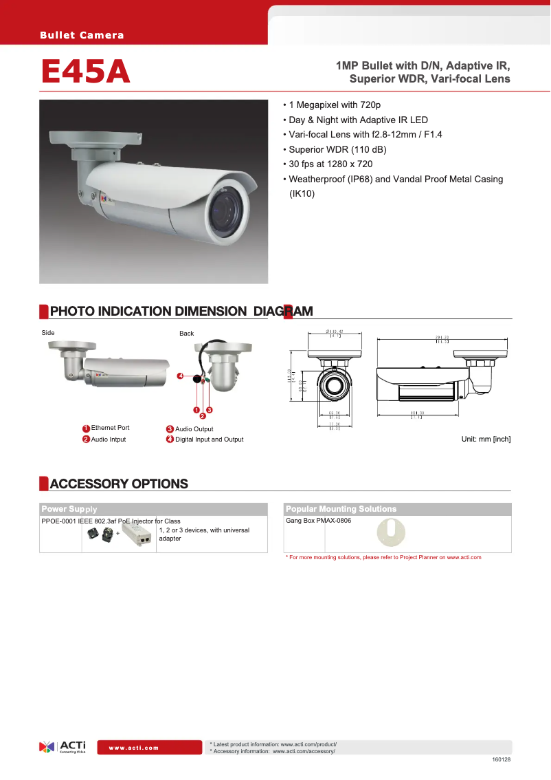 Image de la première page du manuel de l'appareil E45A