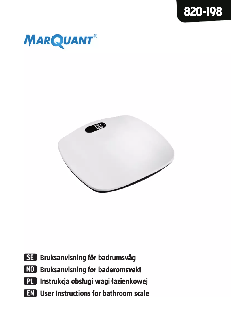 Page n°1 - Manuel utilisateur Marquant 820-198