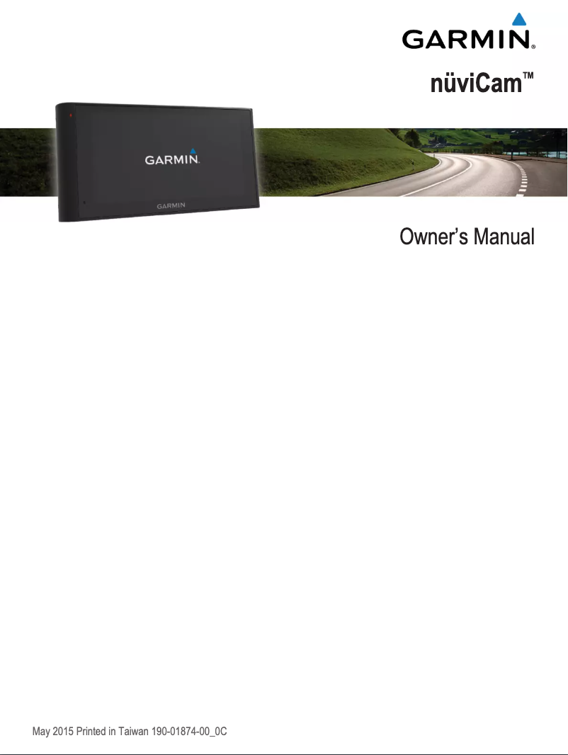 Image de la première page du manuel de l'appareil NüviCam