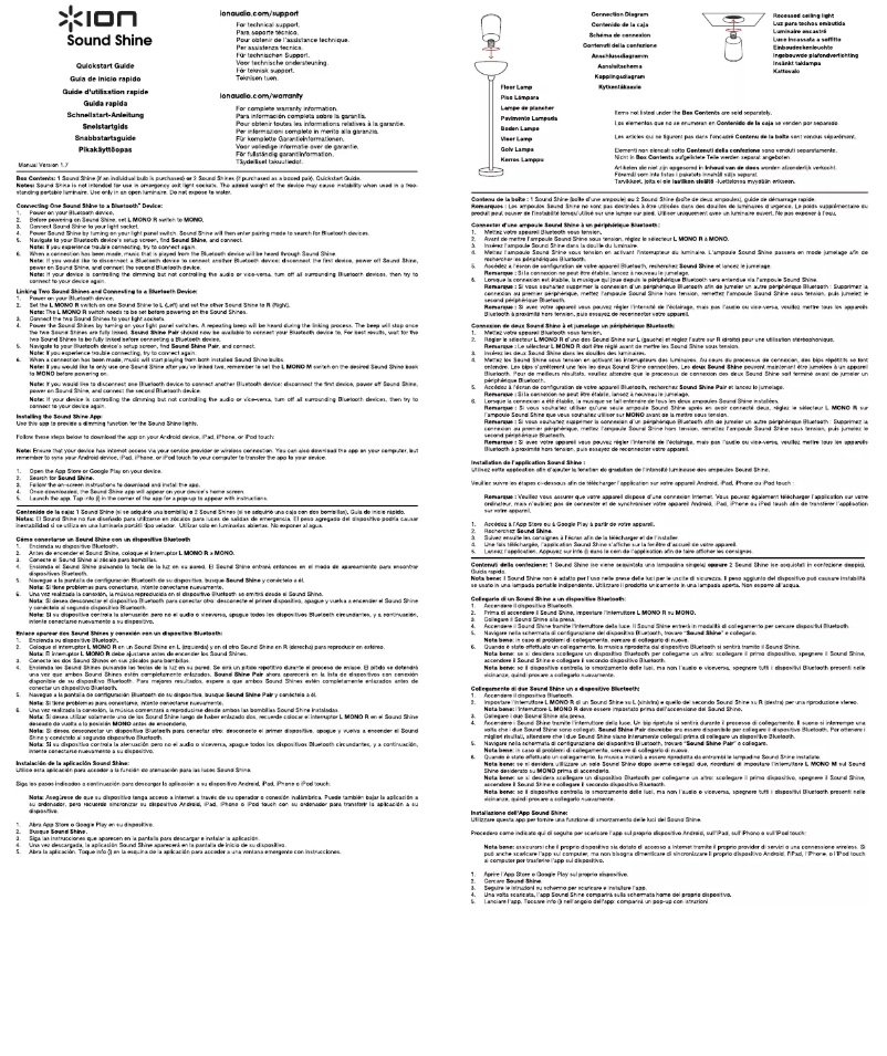 Image de la première page du manuel de l'appareil Sound Shine