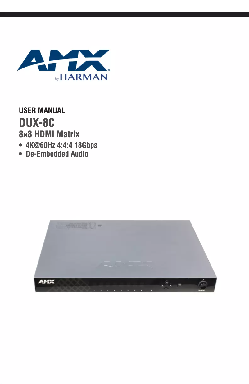 Image de la première page du manuel de l'appareil DUX-8C