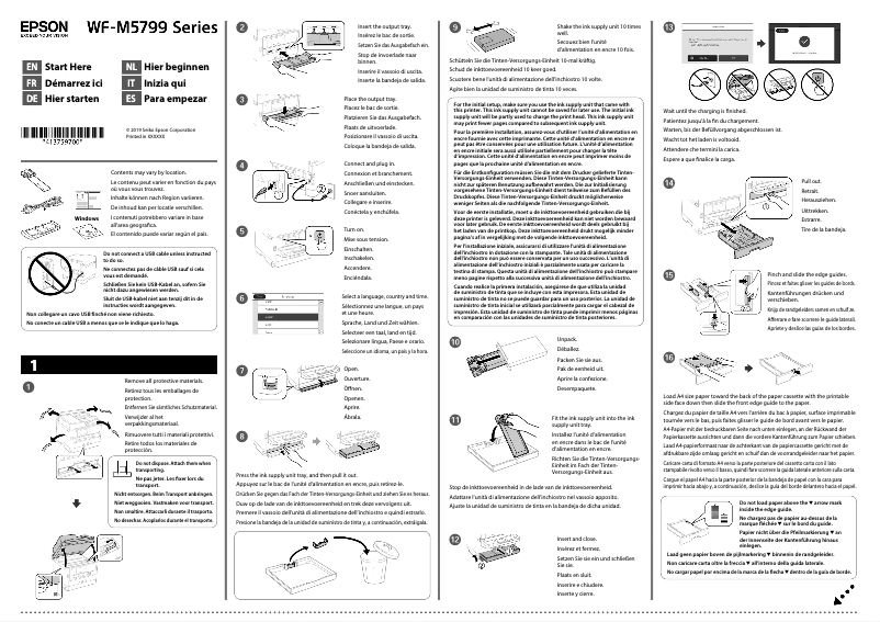 Image de la première page du manuel de l'appareil WorkForce Pro WF-M5799