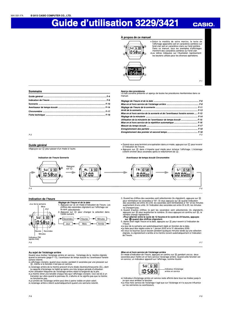 Page n°1 - Manuel utilisateur Casio G-shock GM-5600-1ER