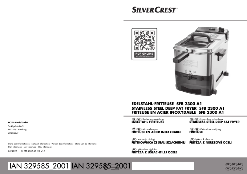 Page 1 de la notice Manuel utilisateur SilverCrest SFB 2300 A1