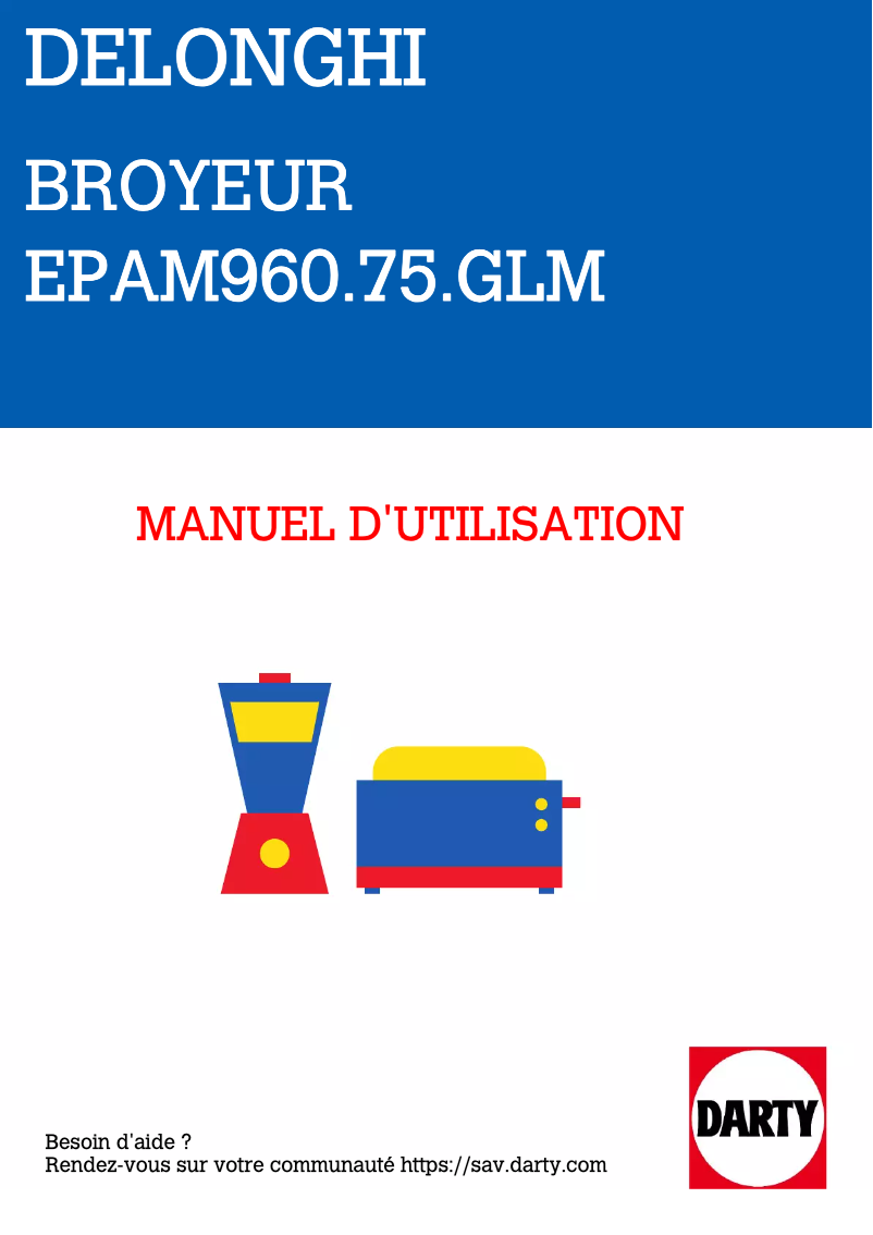 Page n°1 - Manuel utilisateur DeLonghi Maestosa EPAM 960.75.GLM