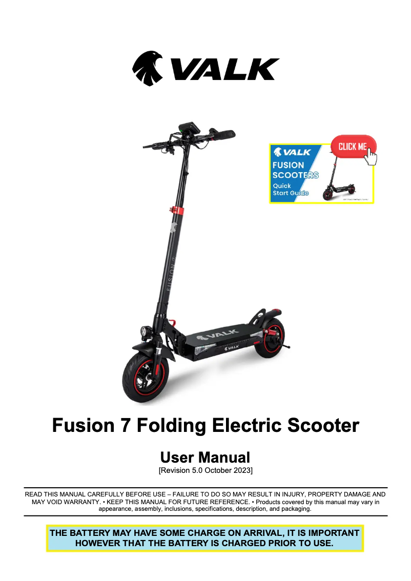 Image de la première page du manuel de l'appareil Fusion 7