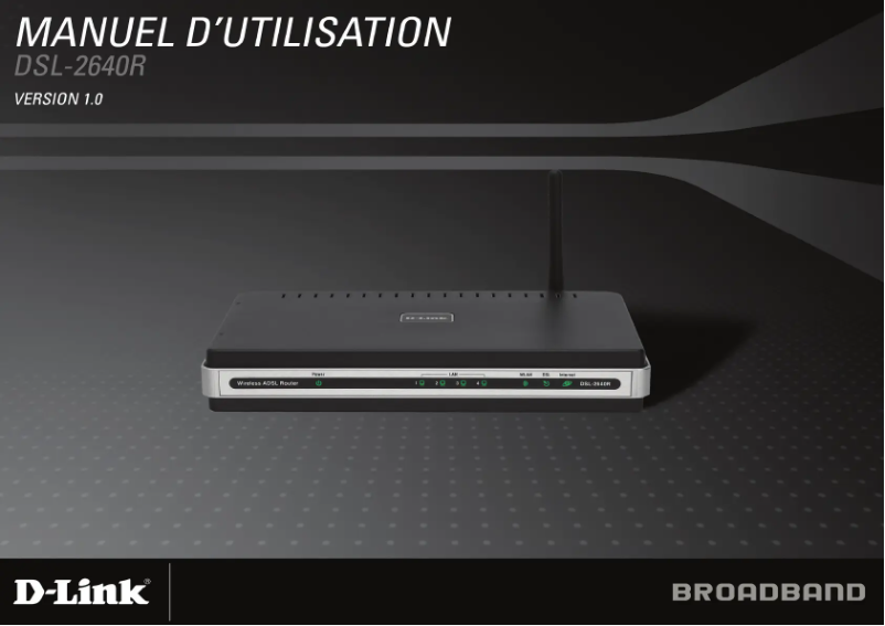 Page n°1 - Manuel utilisateur D-Link DSL-2640R