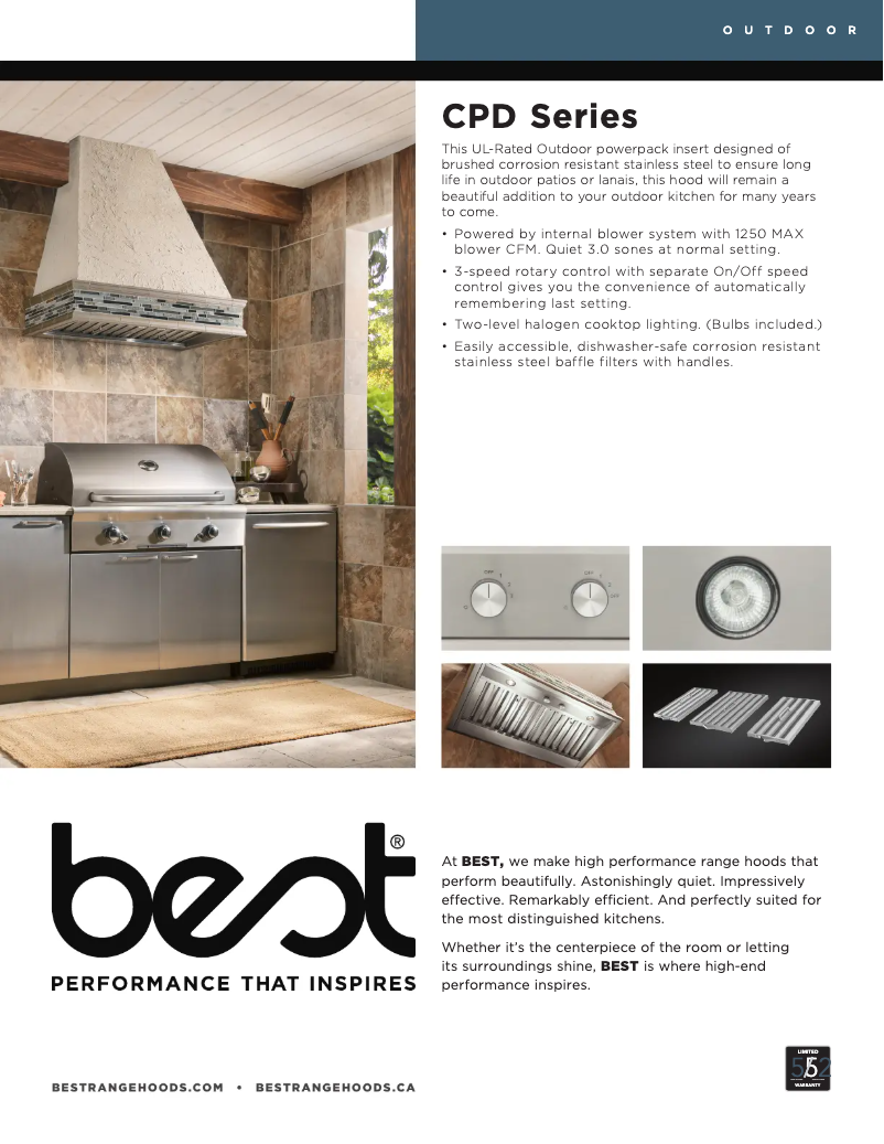 Page n°1 - Fiche technique Best CPDI482SB